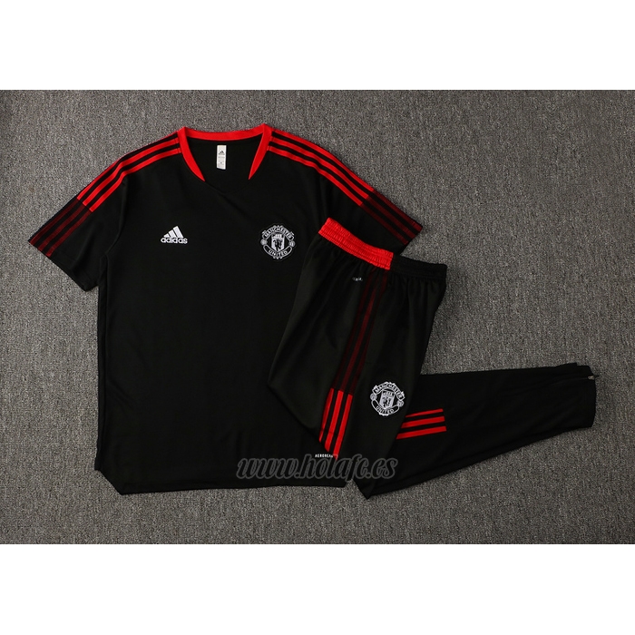 Chandal del Manchester United Manga Corta 2021-2022 Negro